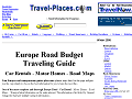 Your europe road budget traveling transportation guides - route planner maps